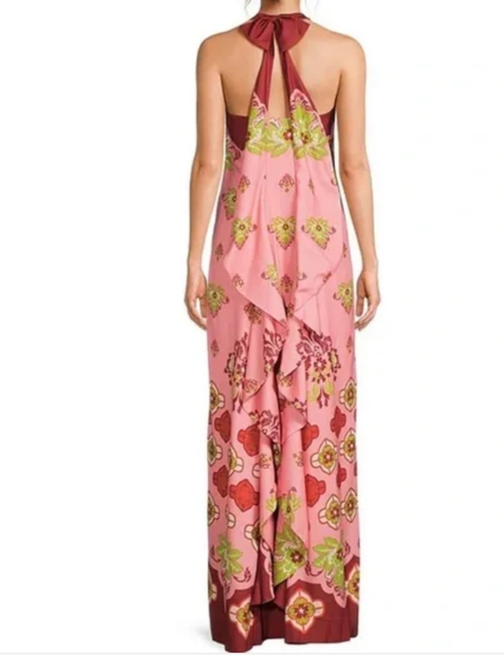 MESTIZA New York Halter-Neck Pink Floral Maxi Dress - Picture 5 of 13